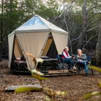 Sleep comfortably in our spacious tents on Flinders Island |  Lachlan Gardiner